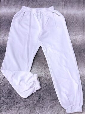 LB Collection White Sweatpants Size L